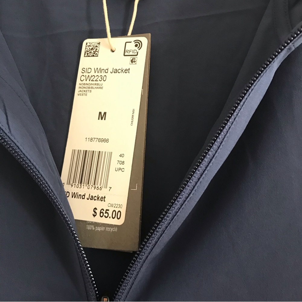 Adidas SID wind jacket NWT size Med Blue color block Women’s - Picture 5 of 5